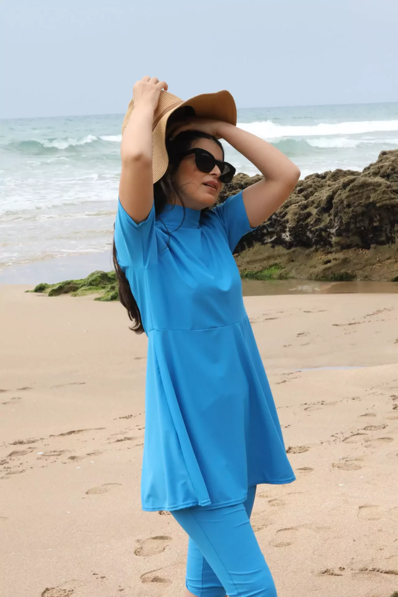Burkini Wissal en bleu – Image 3