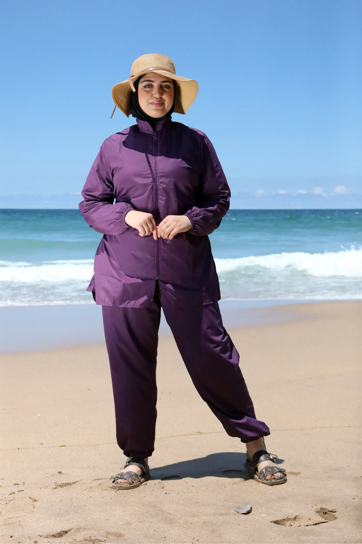 Burkini Jana en violet foncé