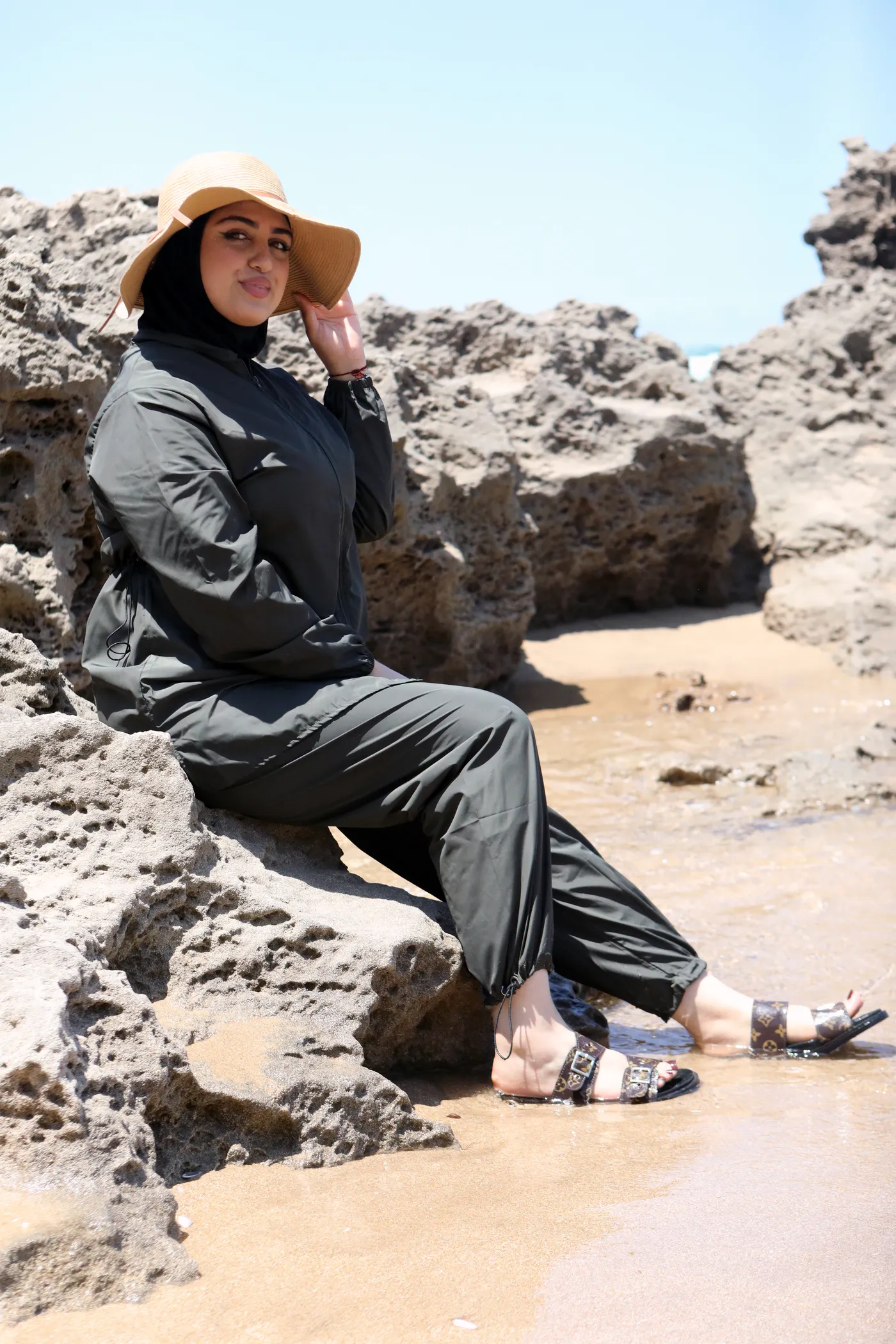 Burkini Jana en vert olive – Image 4