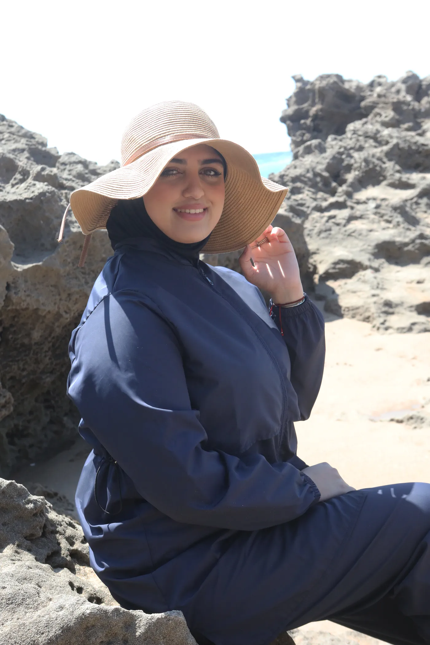 Burkini yacout en bleu marine – Image 2